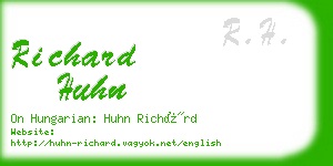 richard huhn business card